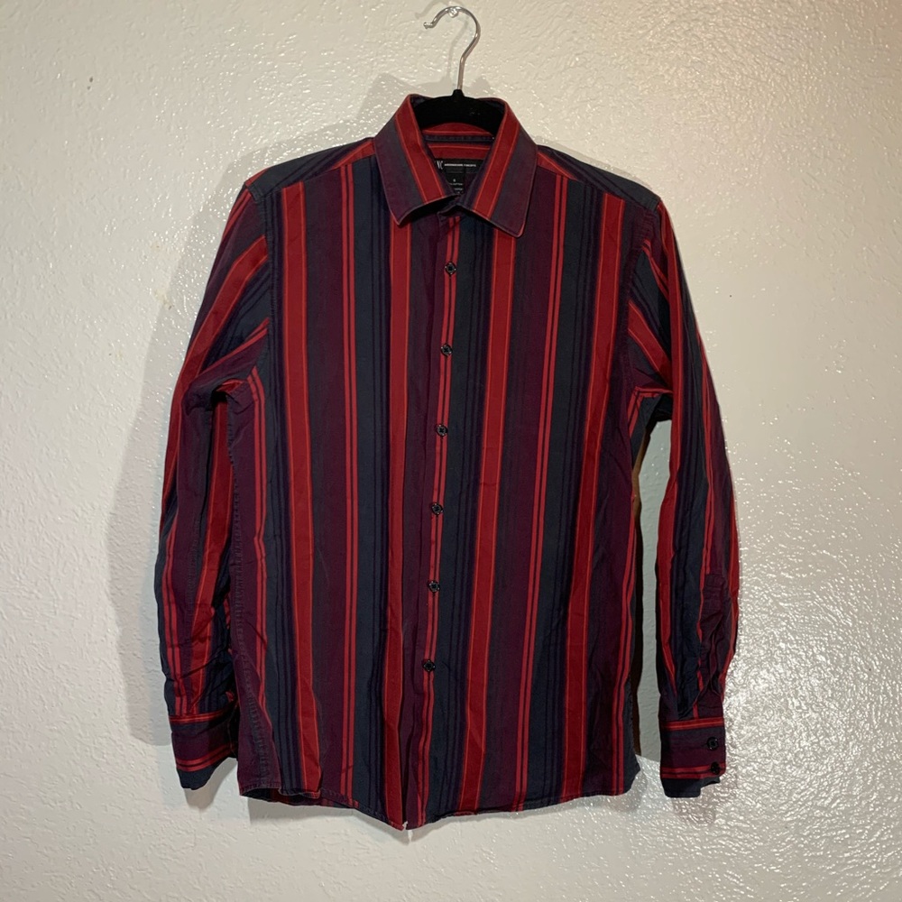 💡Men’s INC Button up Striped long sleeve shirt